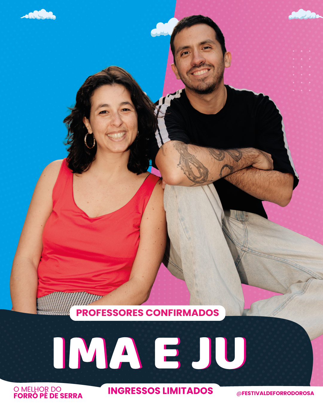 Arte oficial da atração Ima e Ju